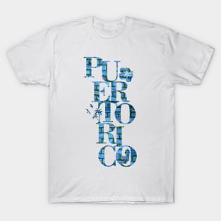 Puerto Rico San Juan Cobblestones Text Photography Garita Flower Palms T-Shirt